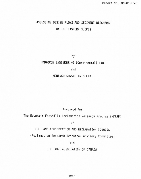 Report cover page