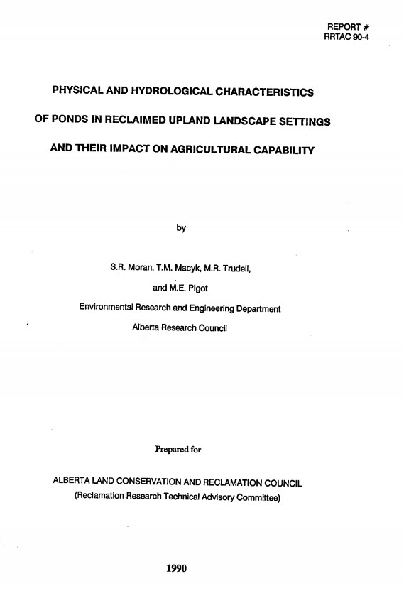 Report cover page