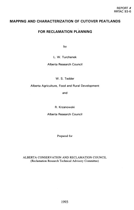 Report cover page