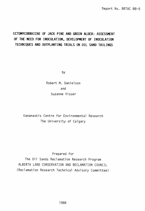 Report cover page