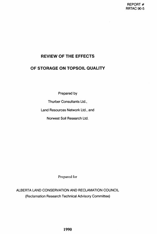 Report cover page