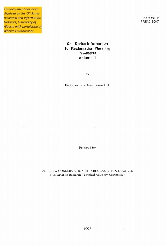 Report cover page