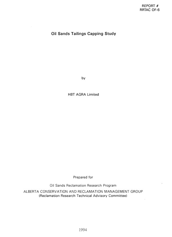 Report cover page