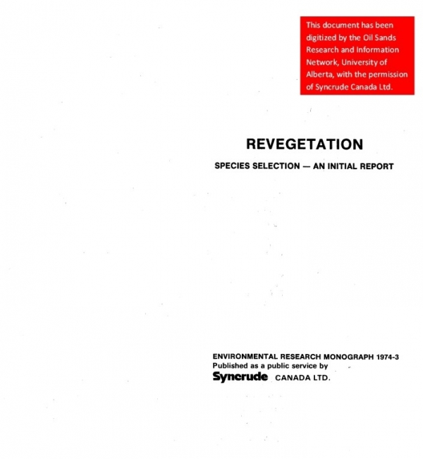 Report cover page
