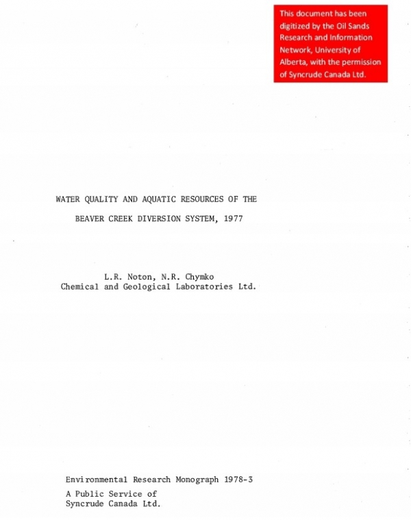 Report cover page