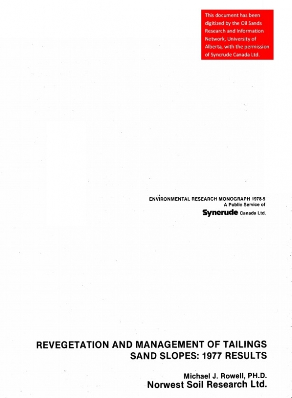 Report cover page