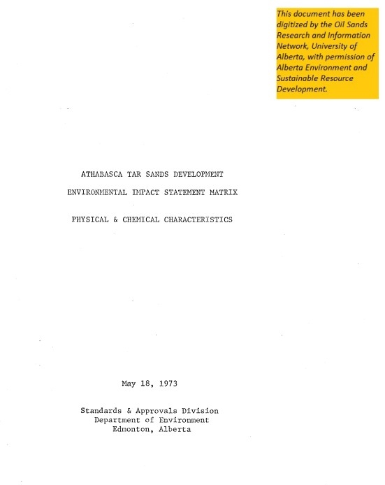Report cover page