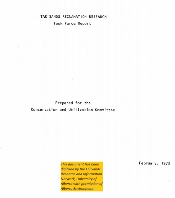 Report cover page