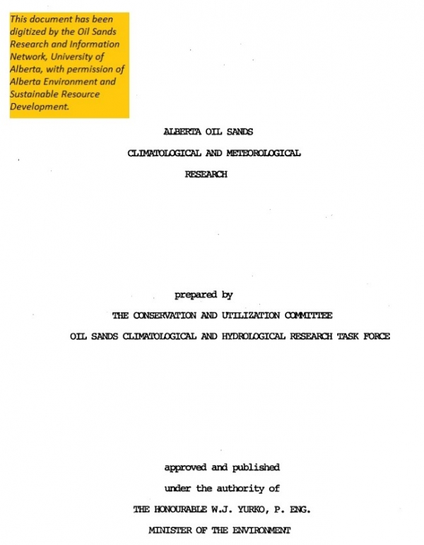 Report cover page