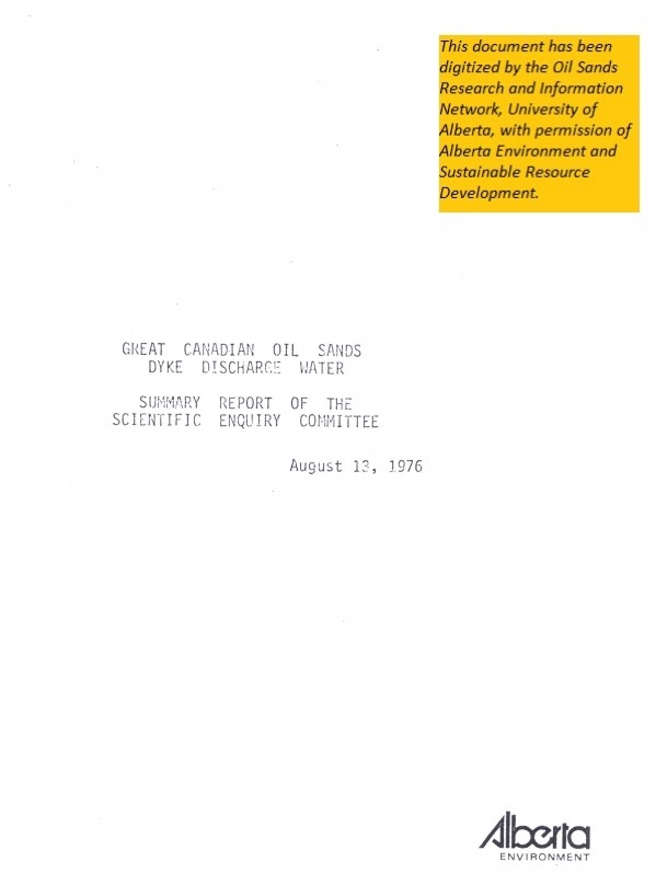 Report cover page