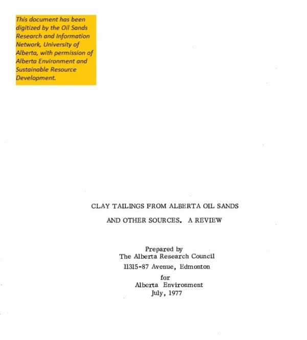 Report cover page