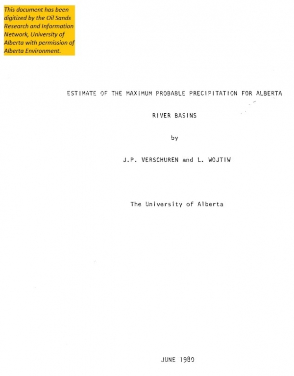 Report cover page