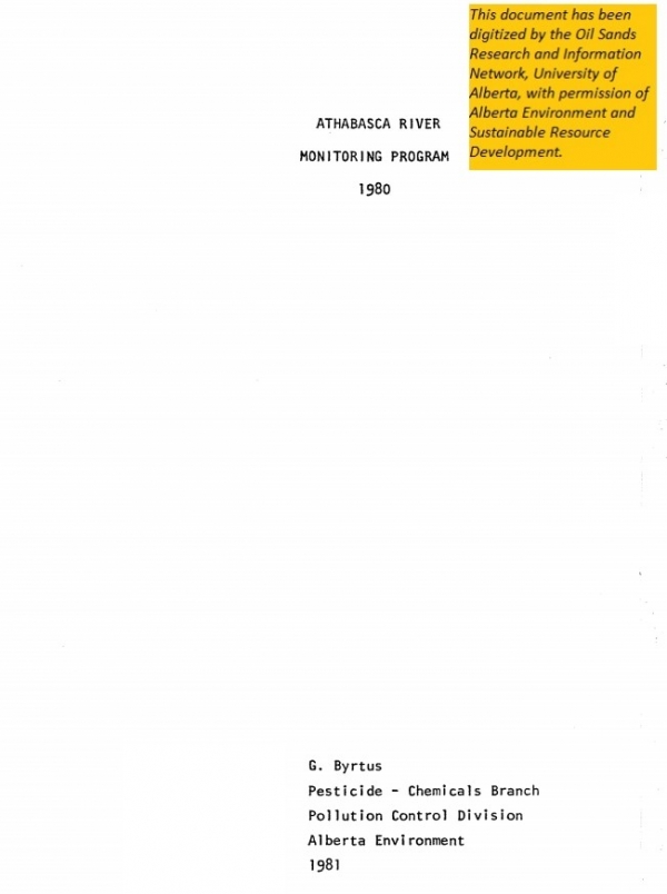 Report cover page