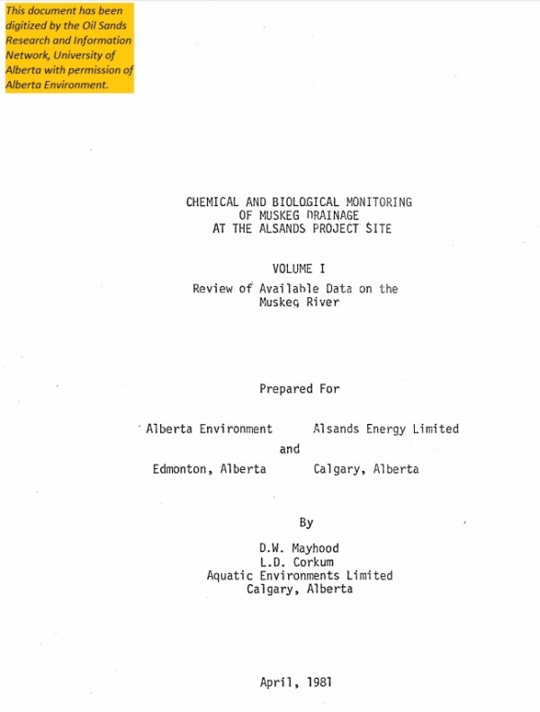 Report cover page