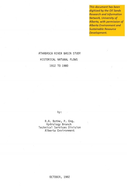 Report cover page