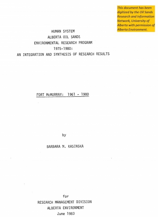 Report cover page