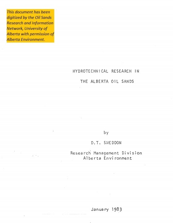 Report cover page
