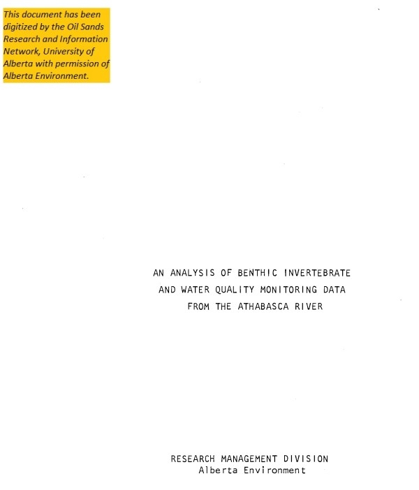 Report cover page