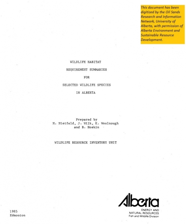 Report cover page