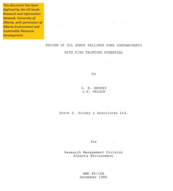 Report cover page