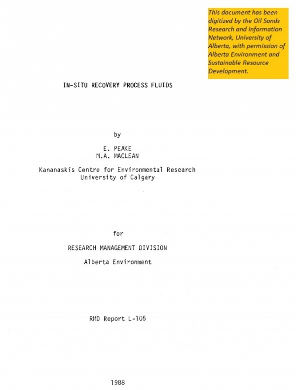 Report cover page