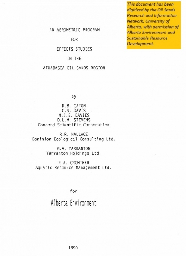 Report cover page