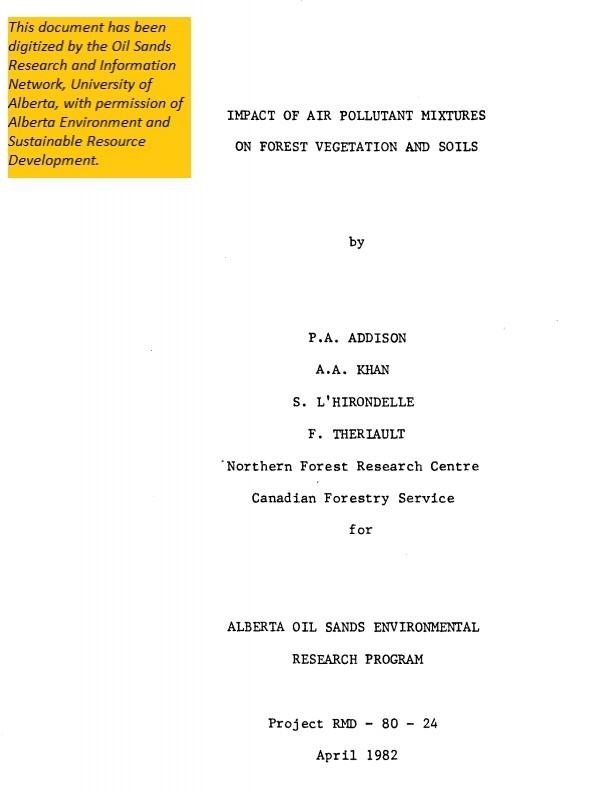 Report cover page