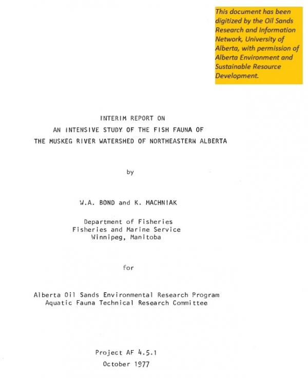Report cover page