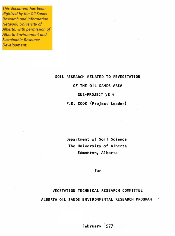 Report cover page