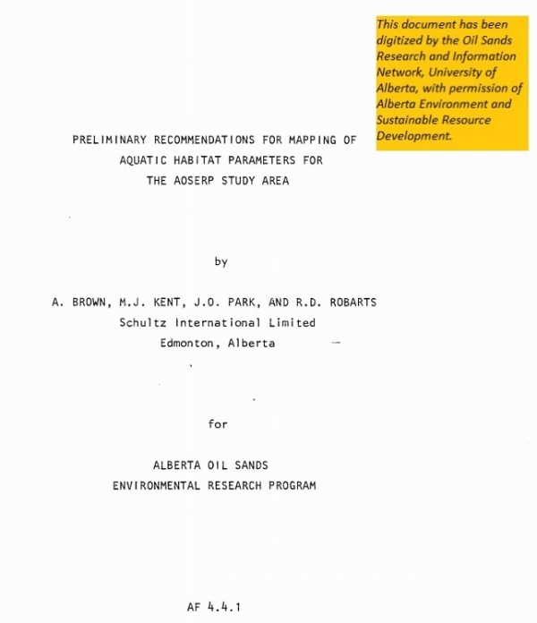 Report cover page