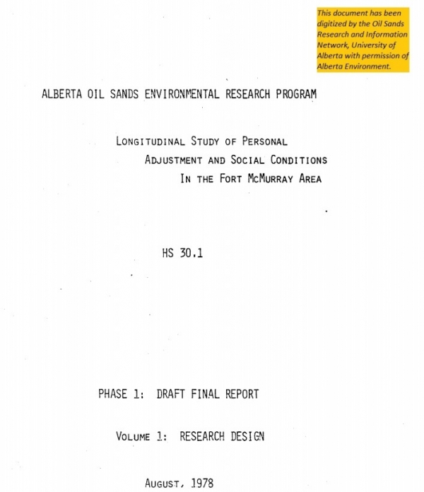 Report cover page
