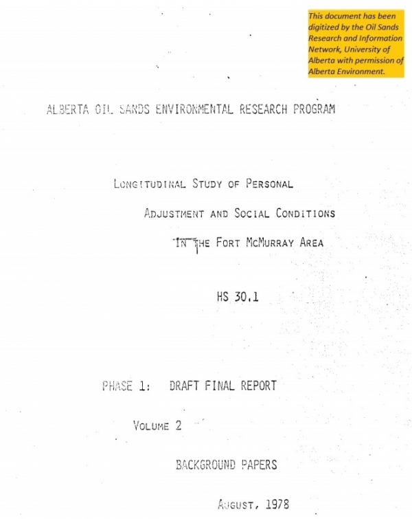 Report cover page