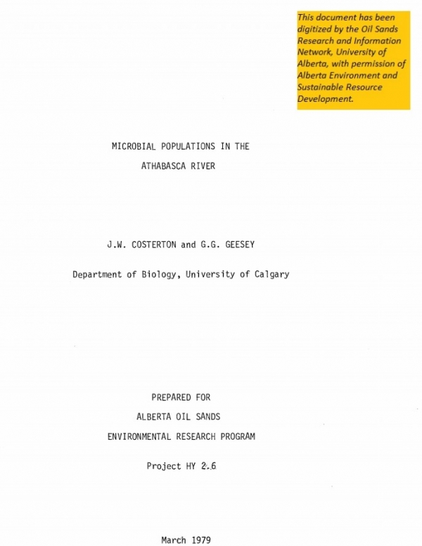 Report cover page