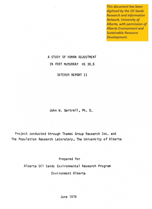 Report cover page