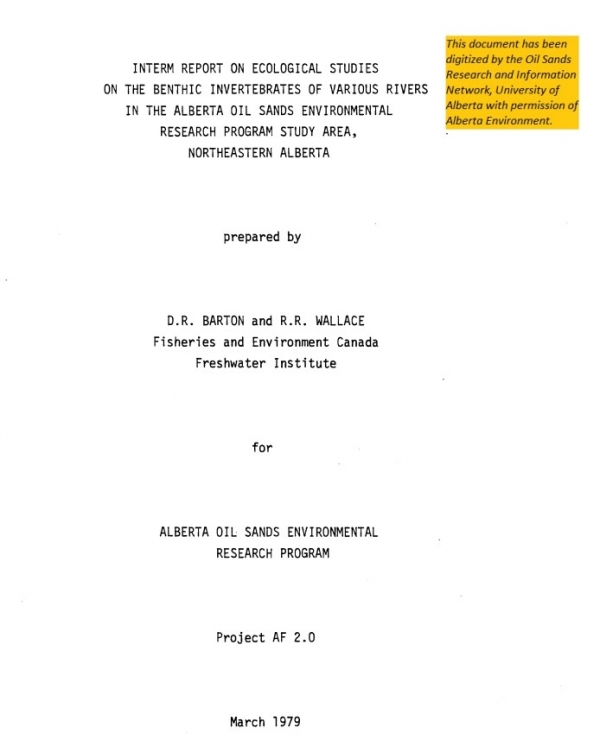 Report cover page