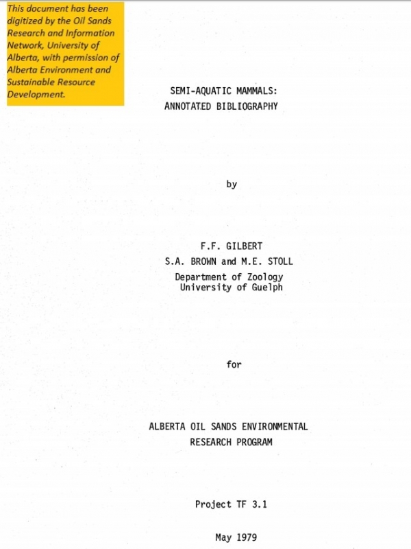 Report cover page