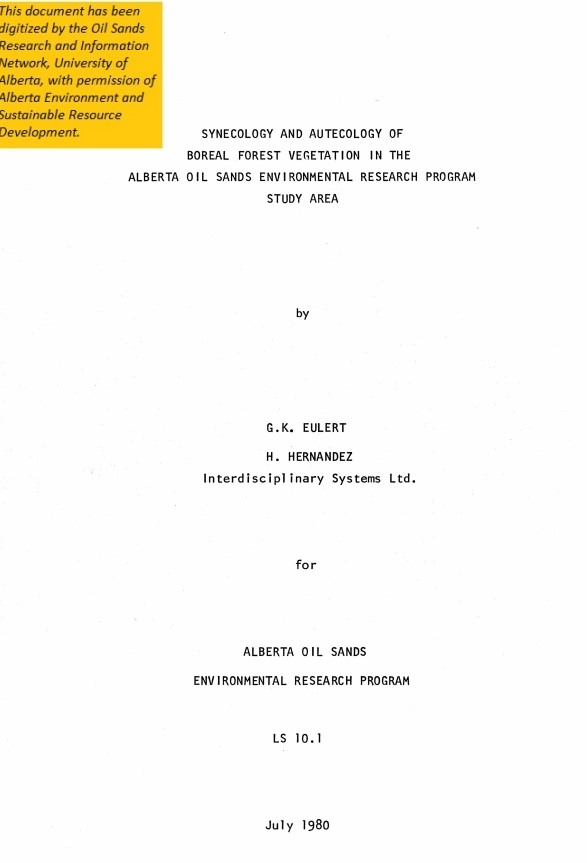 Report cover page