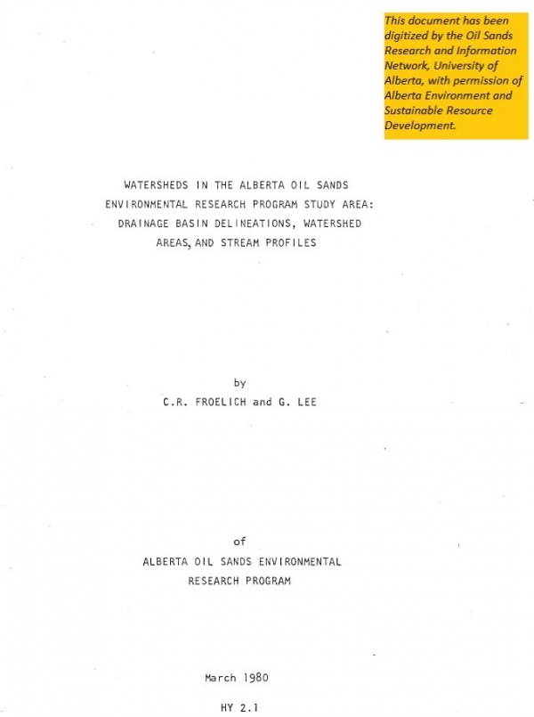 Report cover page