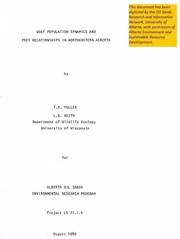Report cover page