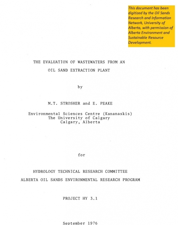 Report cover page