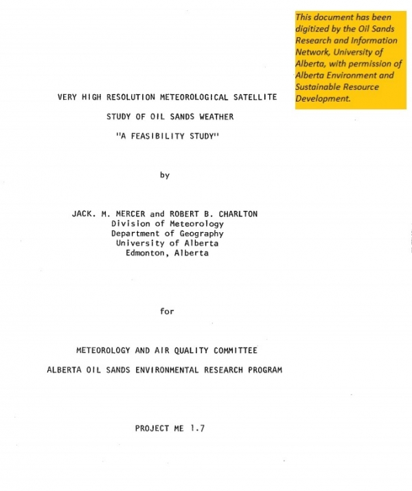 Report cover page