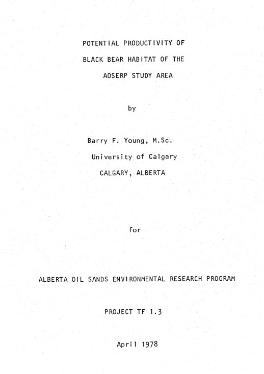 Report cover page