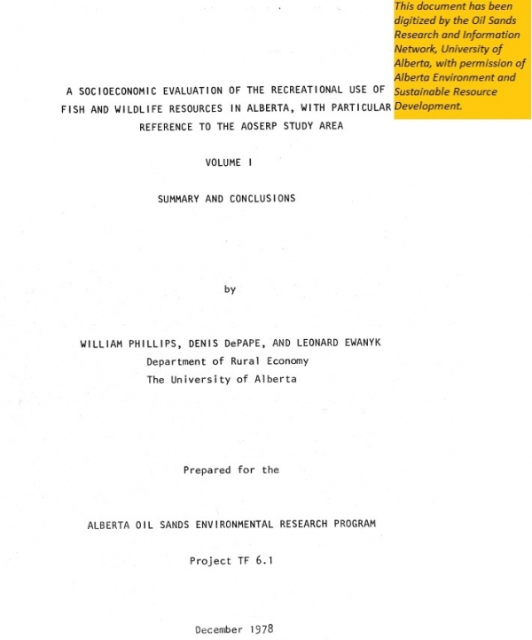 Report cover page