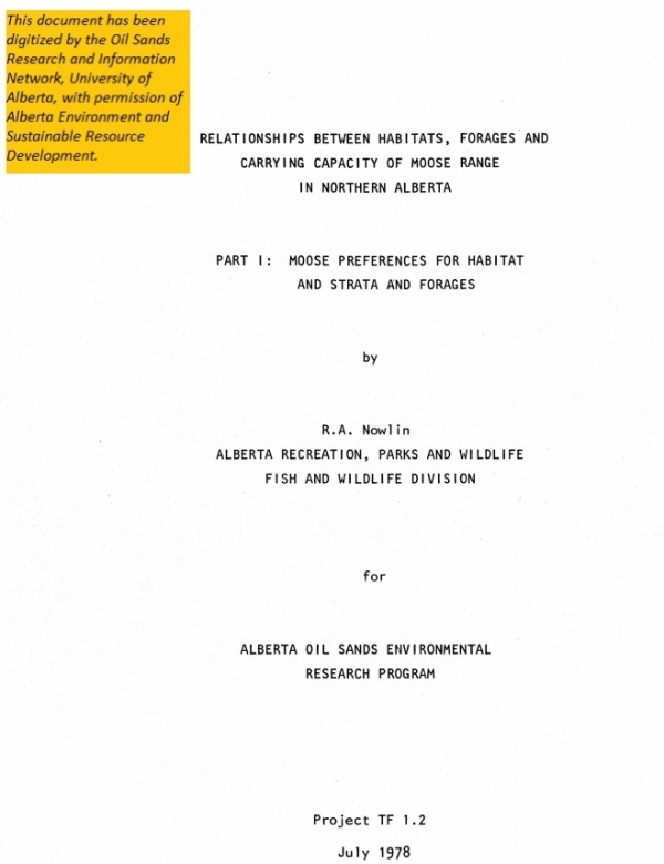 Report cover page