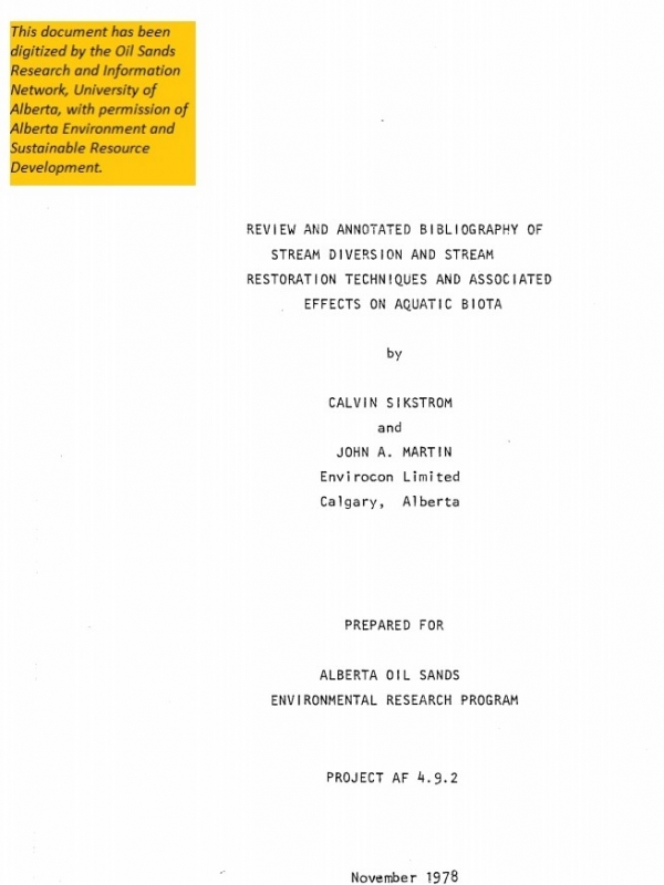 Report cover page