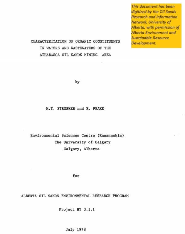 Report cover page