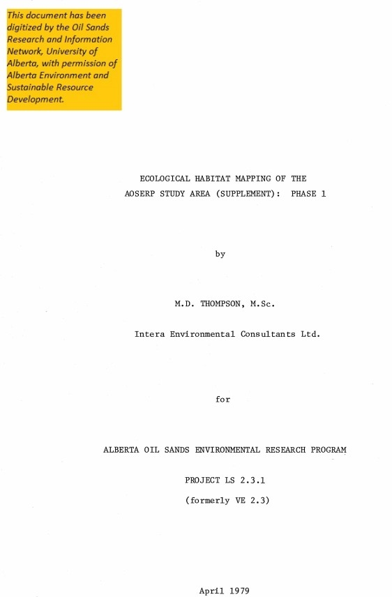Report cover page