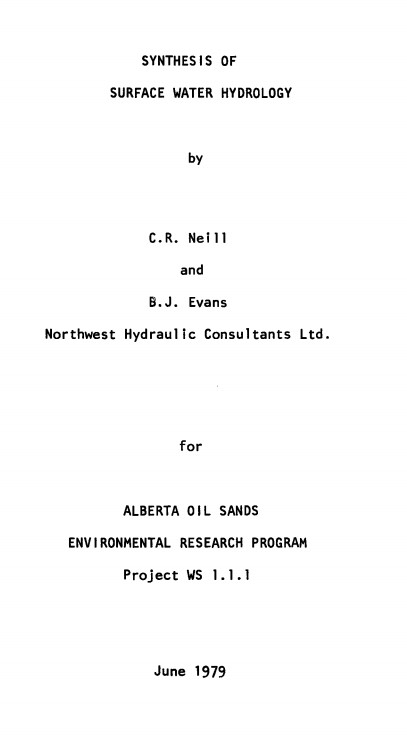 Report cover page