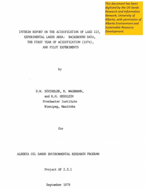 Report cover page