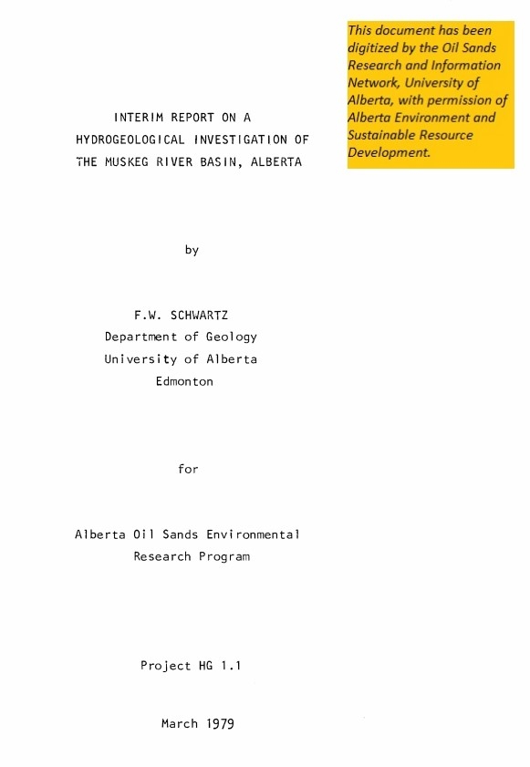 Report cover page